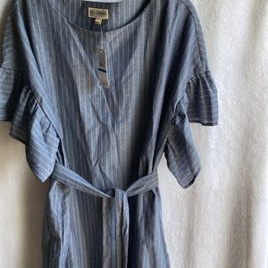 WesleeRose Blue Stripe Dress Sz XL